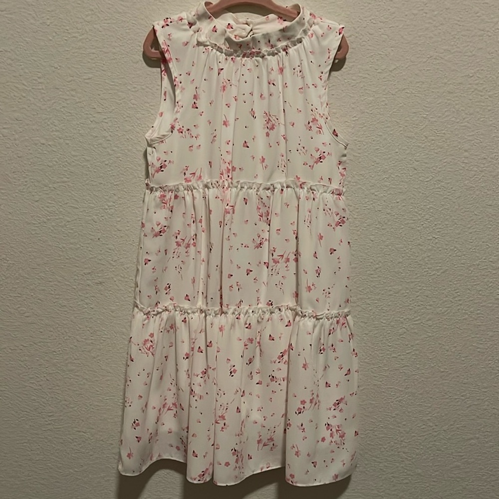 GB Girls size 6 tiered white/pink floral dress